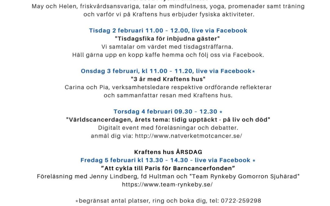 Kraftens hus firar 3 års jubileum under en hel vecka!!!