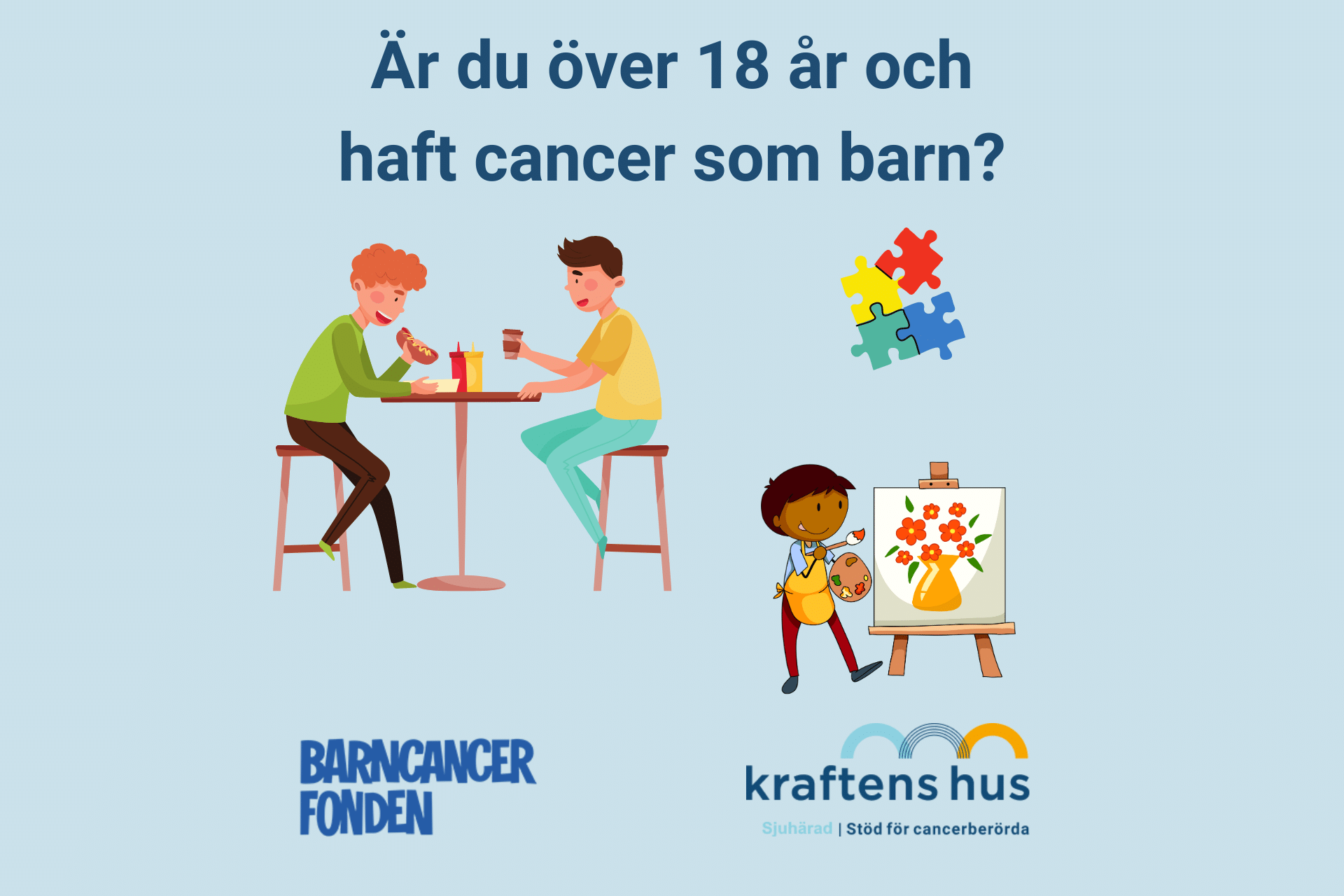 Är Du över år 18 Och Har Haft Cancer Som Barn välkommen till Kraftens hus Sjuhärad i Borås