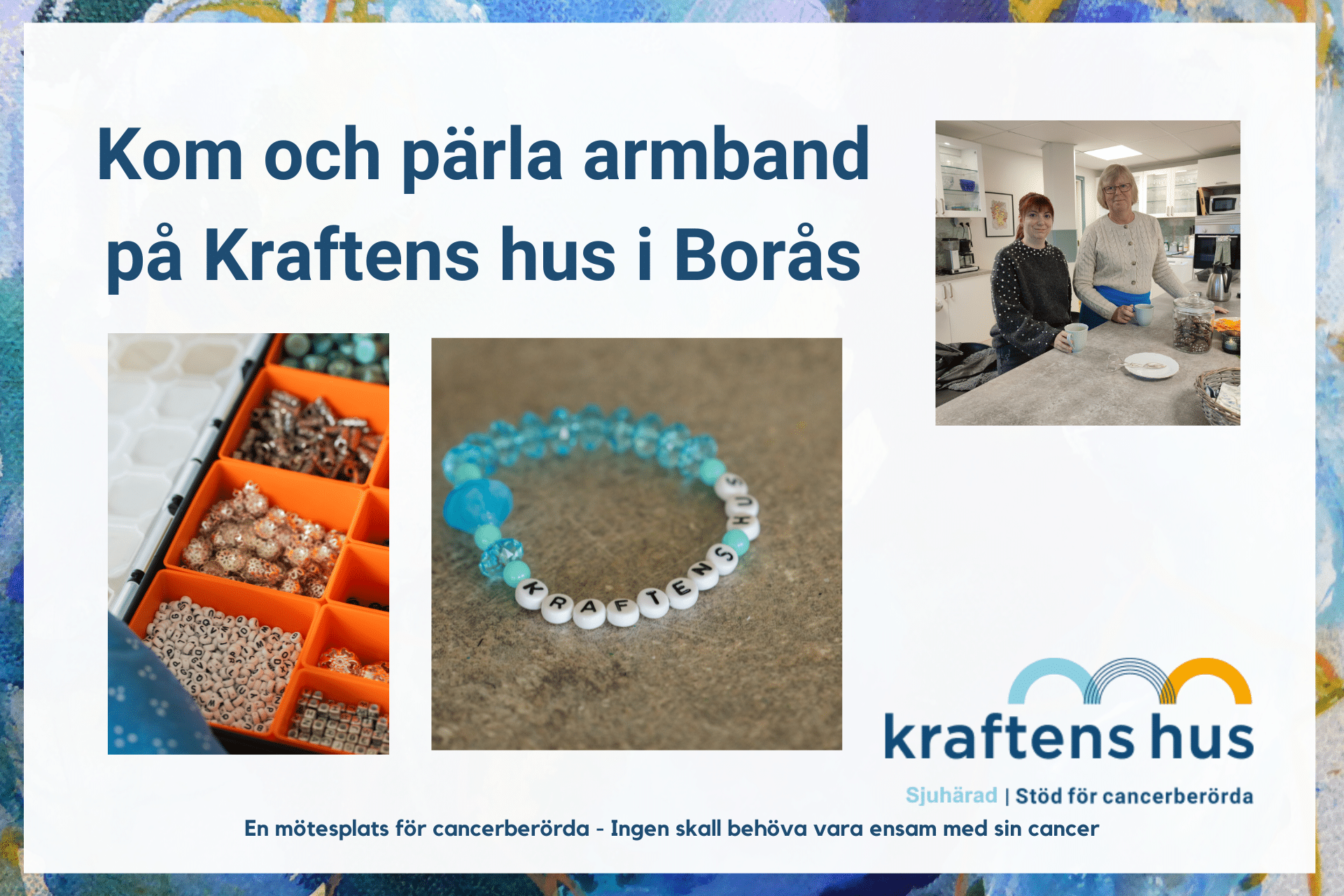 Kom och pärla armband med May och Ida på Kraftens hus Sjuhärad.