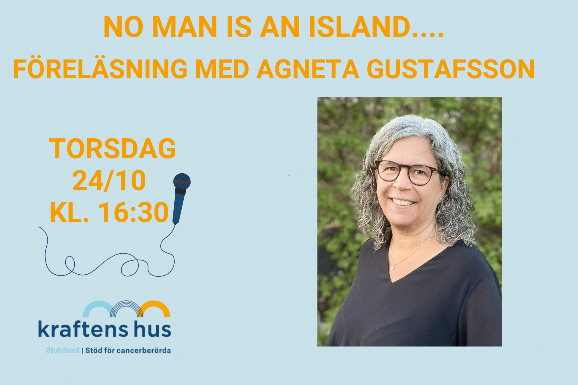 Agneta Gustafsson, anhörigkonsulent i Borås Stad, samtalar en stund om hur livet kan vara ur ett anhörigperspektiv och berättar om vilket stöd som erbjuds för den som är anhörig/närstående.