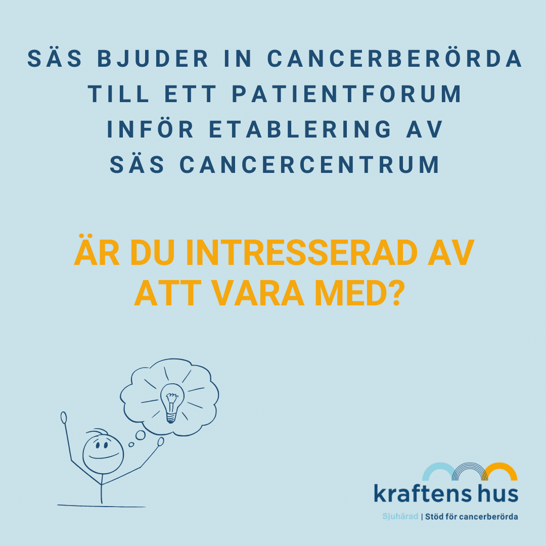 Södra Älvsborgs sjukhus SÄS bjuder in cancerberörda till ett patientforum inför etablering av SÄS Cancercentrum